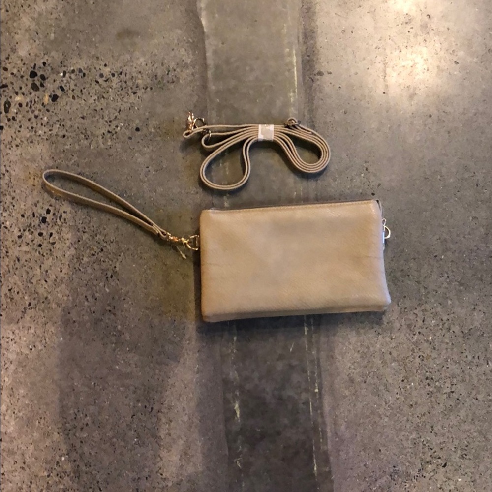 Medium wallet with shoulder strap